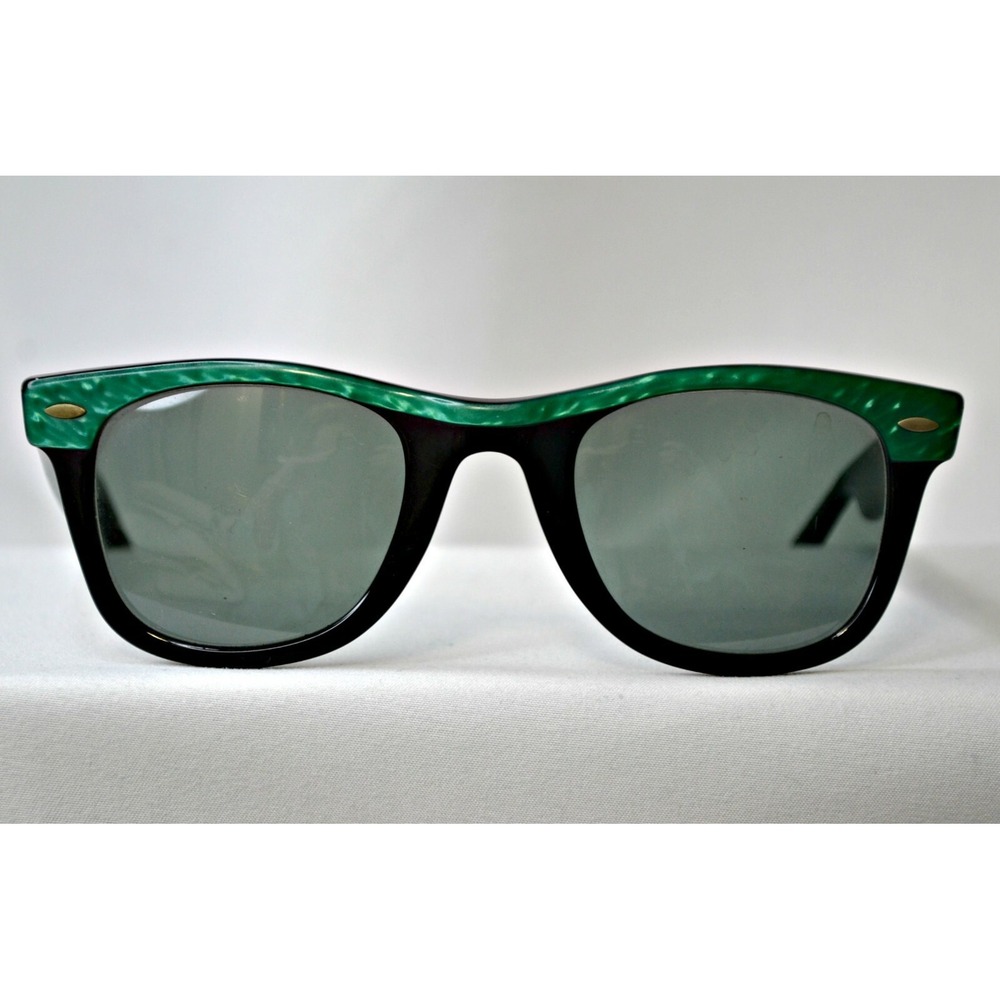 vintage 60s SRO 145 eyeglasses frames Sun-Styl 3 GN USA black & green 50 24